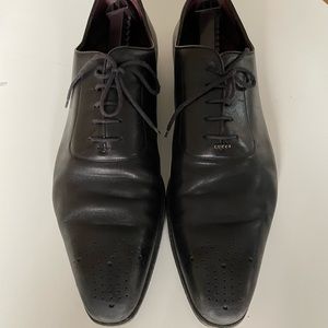 Gucci Men’s Black Lace-Up Dress Shoes